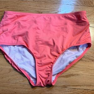 Lands’ End Coral Bikini Bottoms | Size 12 | Tummy Control | EUC